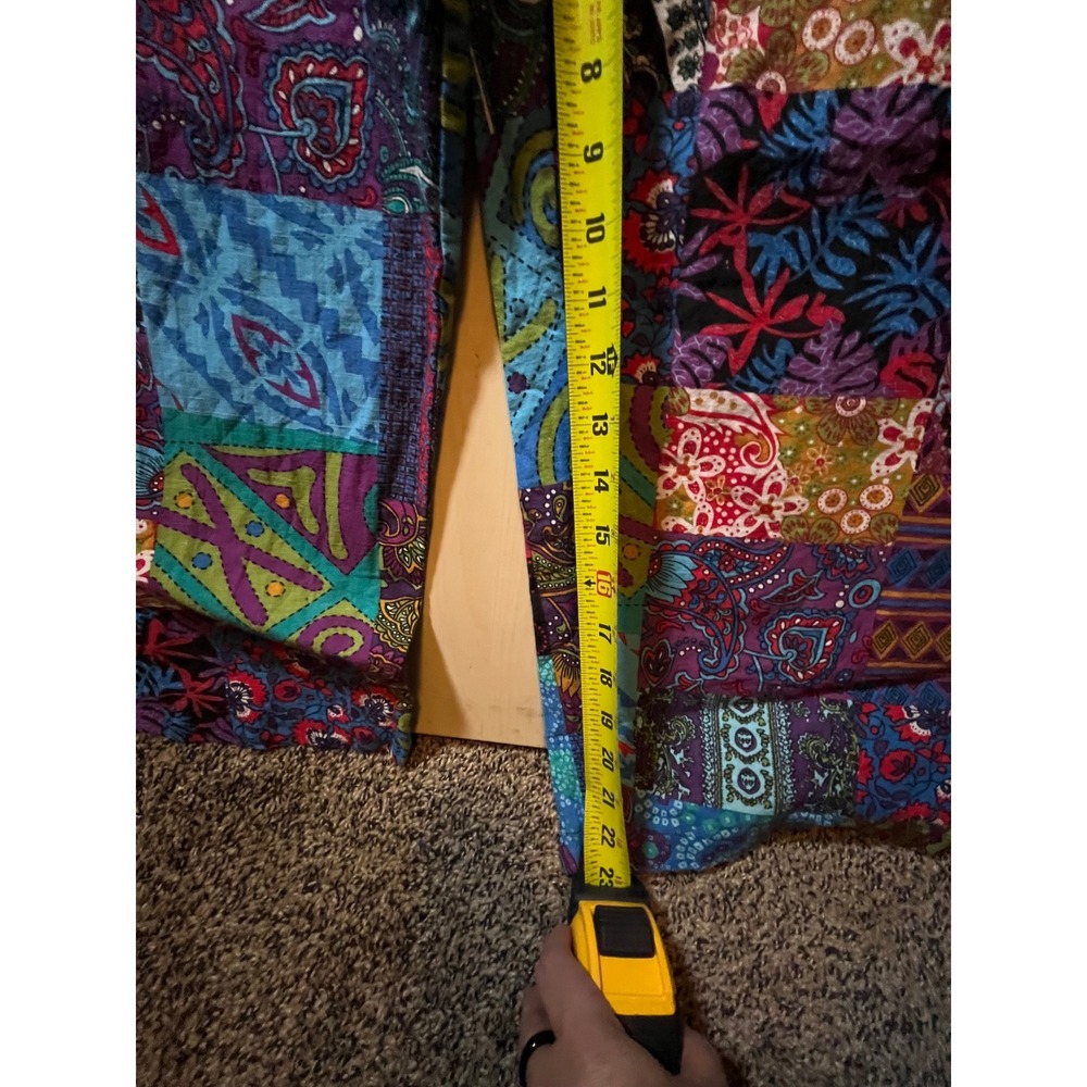 Boho Patchwork Overalls Multicolor Eclectic Wide … - image 4